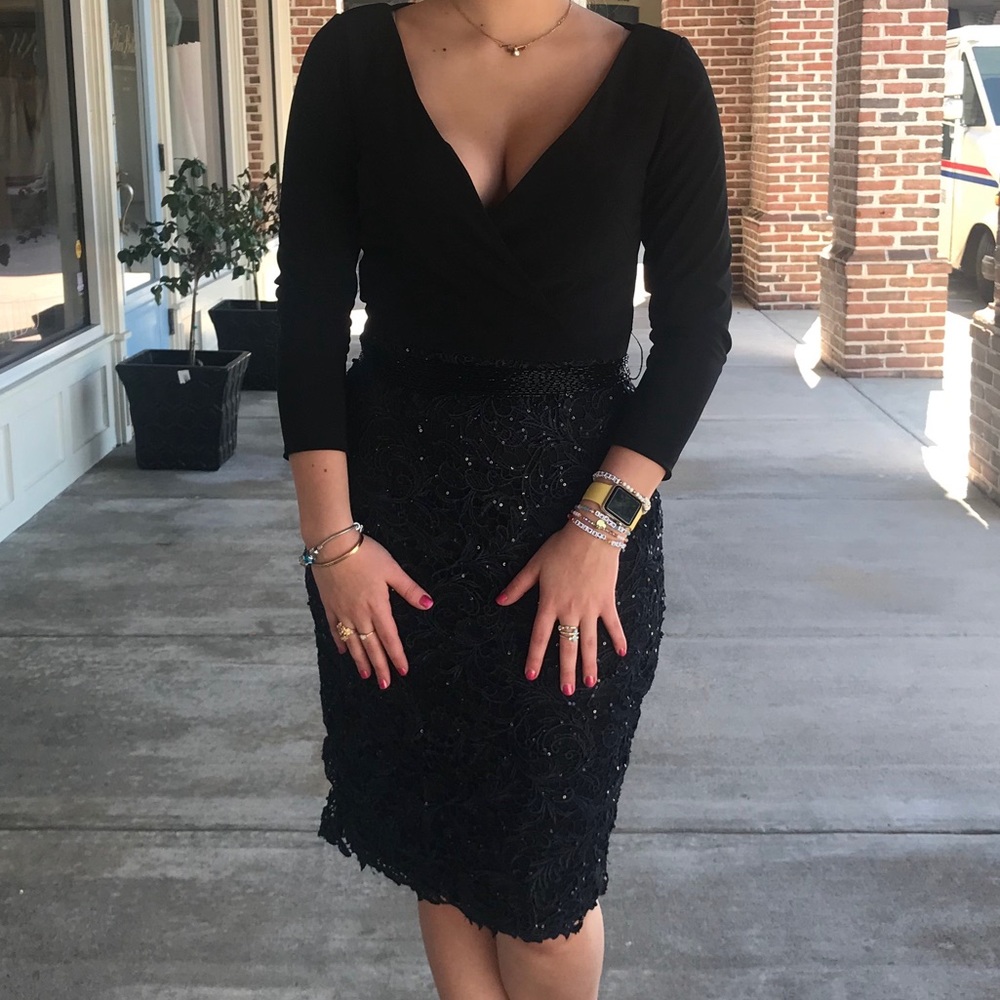 Black cocktail dress